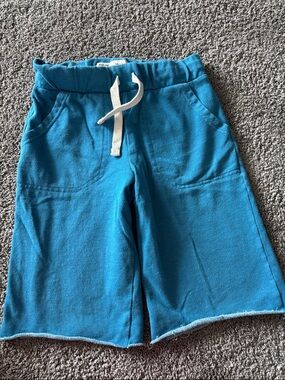 Ruum Teal Blue Kids Drawstring Jogger Shorts